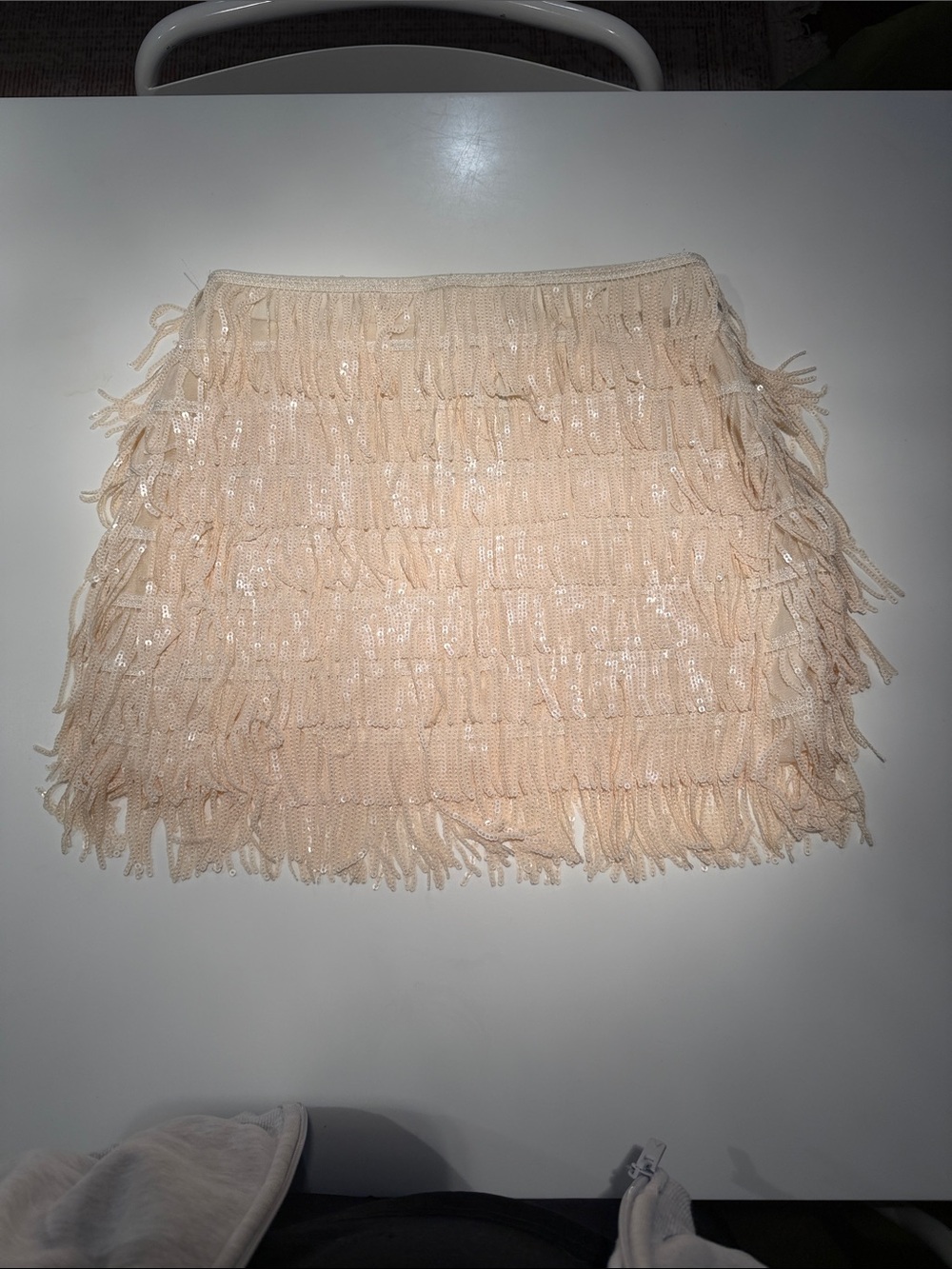 H&M Sequin Fringe Mini Skirt - Blush